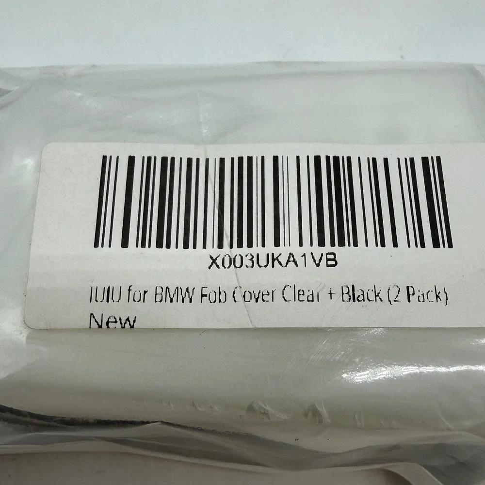IUIU for BMW Key Fob Cover Clear and Black 2 Pack X003UKA1VB New